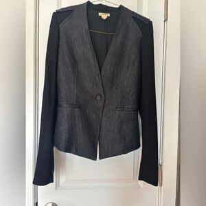 Helmut Lang Black Wool Fitted Jacket, Size 2, $375